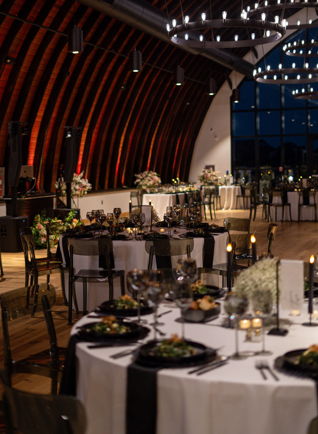 evening reception setup